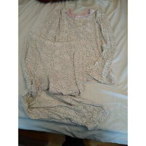 George Pajama Set Size 14/15 year old Large Hearts in Pink./Gray